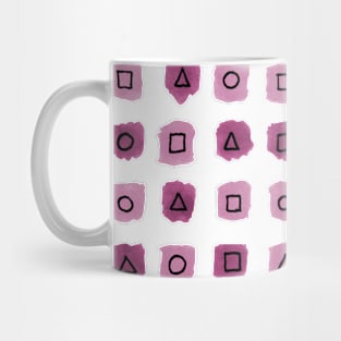 Abstract geometrical pink pattern Mug